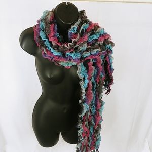 Nollia Stretch Ruffle Scarf NWOT